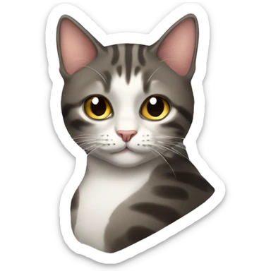Glamorous cat sticker