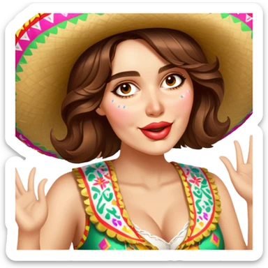 Fiestero with Sombrero sticker