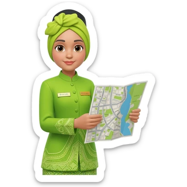 Female Tour Guide in Malaysia sticker