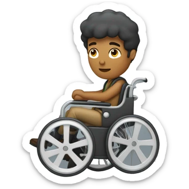 Persona esquiando en silla de ruedas sticker