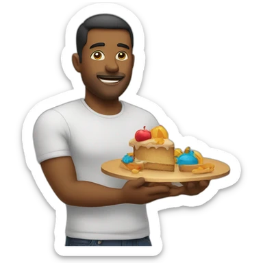 Homme en train de faire la fête sticker