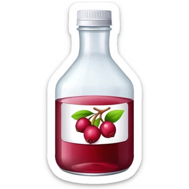 Cranberry bottle juice sticker