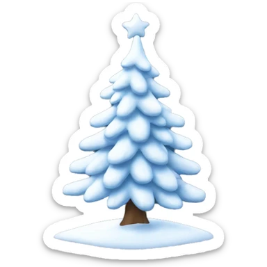 Snowy xmas tree sticker