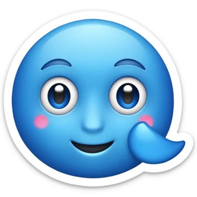 numero 2 azul sticker