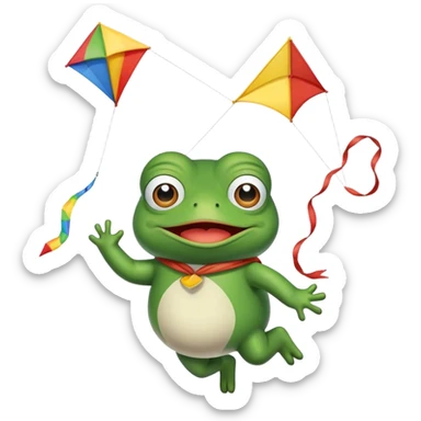 Emojis related to kite with pepe sticker
