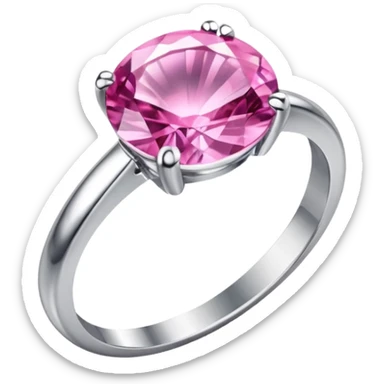 create a wedding ring emoji but with a pink crystal sticker