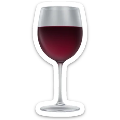 A glass of wine sticker