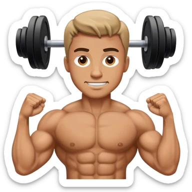 guy how to do bicep curls sticker