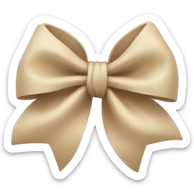 Bow beige  sticker