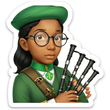 Green Bagpiper sticker
