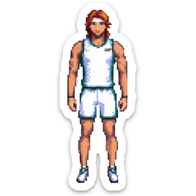 tall athlete standing sticker