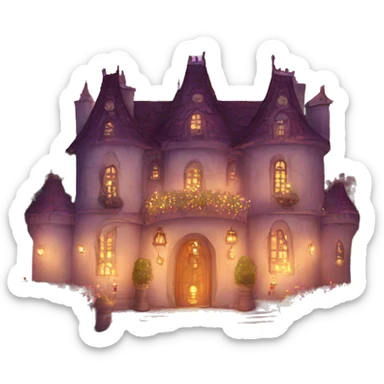 Fantasy mansion fairy lights candles cosy palace sticker