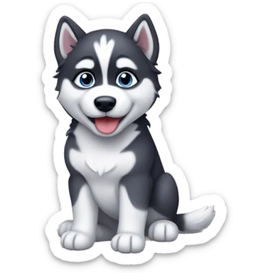 Husky puppy sticker