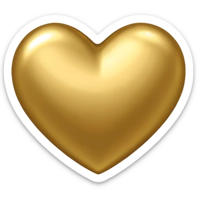 Gold colour small heart emoji sticker