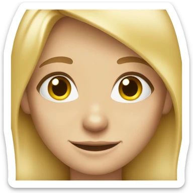 smiling blonde girl with freckles sticker