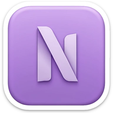 Netflix aesthetic "N" logo in pastel purple sticker