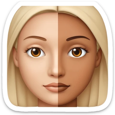 overlapping images, one realistic and one digital grid sticker