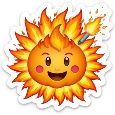 Explosion of the words ha ha sticker