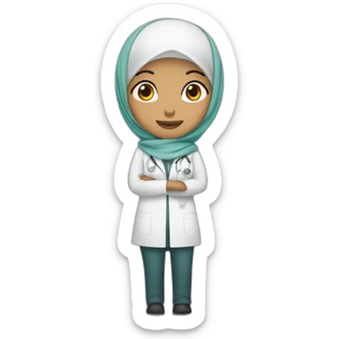infirmière hijab sticker