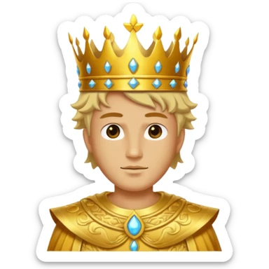 a portrait of sun emperor sticker