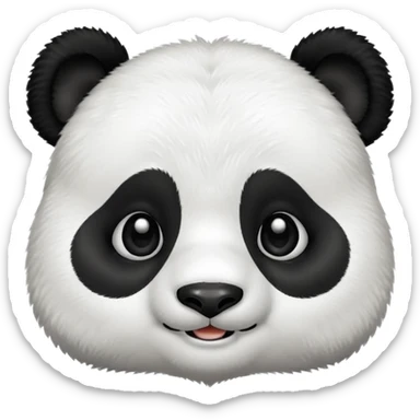 Cute innocent look of a panda sticker
