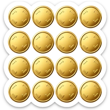 coins, chinese sticker