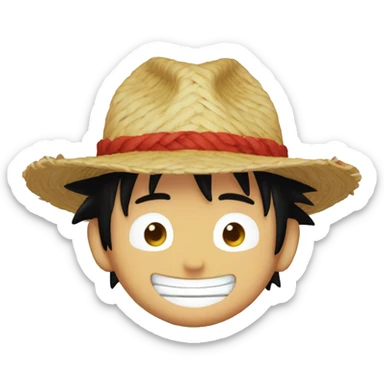 Luffy avec un chapeau stitch sticker