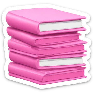 pink notebooks stacked sticker