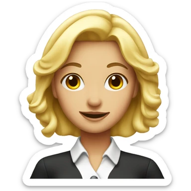 blond Girl waitress sticker