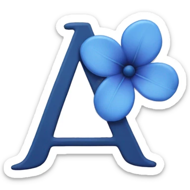 Letter stamp with flower sticker