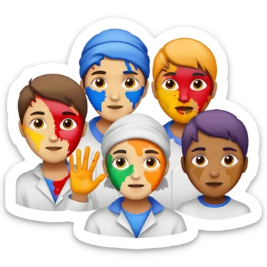 Painters with Paint Stained Faces sticker