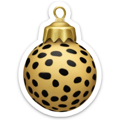 Cheetah print Christmas ornament bulb sticker