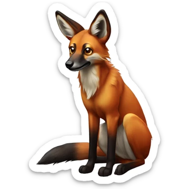 Maned wolf sticker