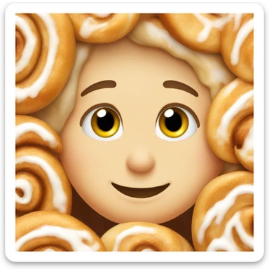 cute vanilla cinnamon roll sticker
