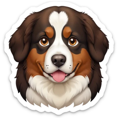 Tête de Chien de race bouvier bernois  sticker
