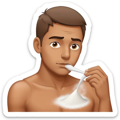 Man sniffing line  sticker