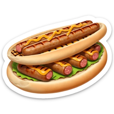 chopped sausages in flatbread sticker