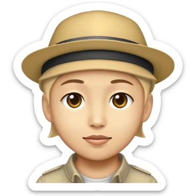 Tai wearing a hat sticker