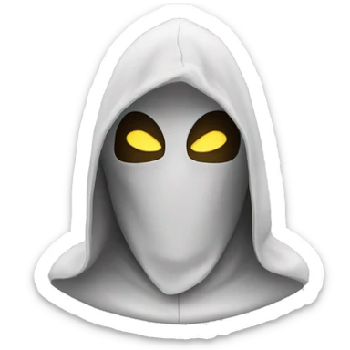 mysterious masked hooded man sticker