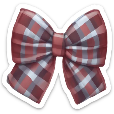 Plaid bow sticker