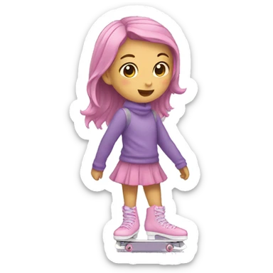 Soft girl skating  sticker