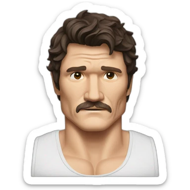 pedro pascal gym sticker