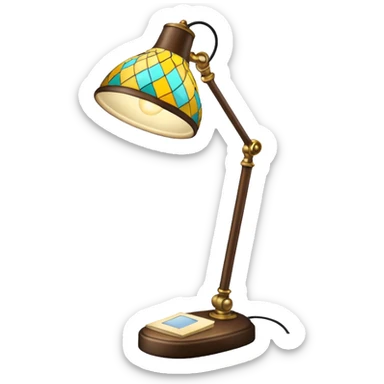 patterned desk lamp sticker
