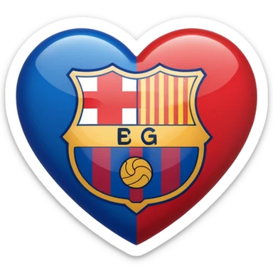 Barcelona Logo in heart ❤️ sticker