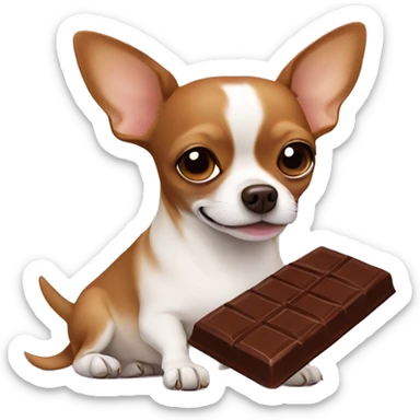 fat chihuahua accompanied by chocolate tan dashchund sticker