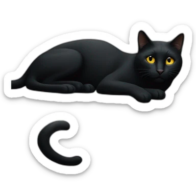 Un chat noir qui fait ses griffes sur un canapé sticker