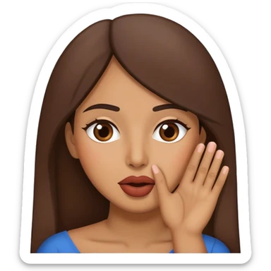 Lebanese woman holding hand over mouth because she is sayin Li li li li liiiiiii sticker