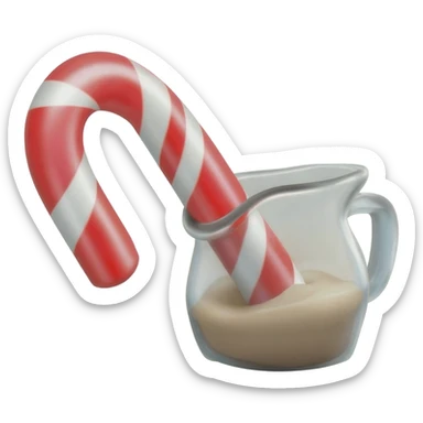 candy cane coffee creamer sticker