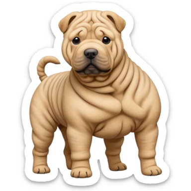 Chinese shar pei full body sticker