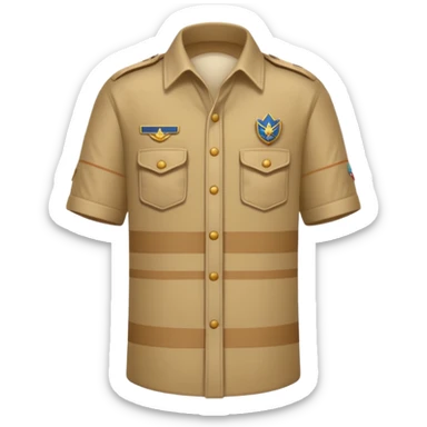 3 doigts levés d’une main scouts beige  sticker